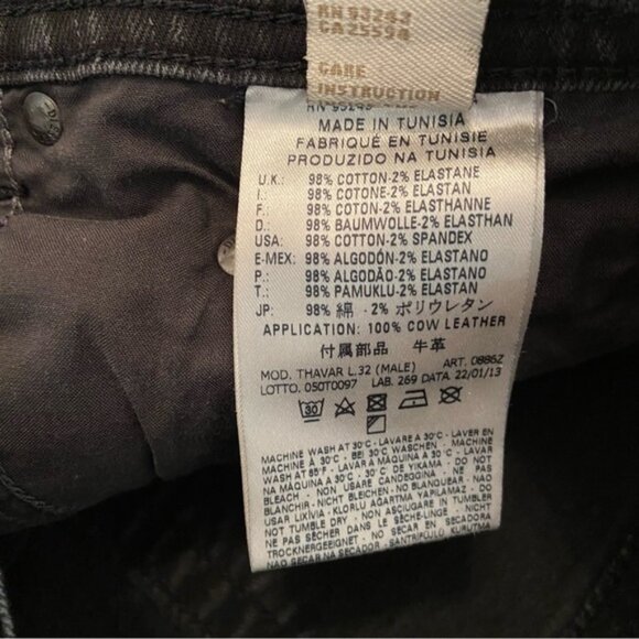 Diesel men Thavar slim skinny jeans black strong lightly stretch denim size 32 - Picture 4 of 10